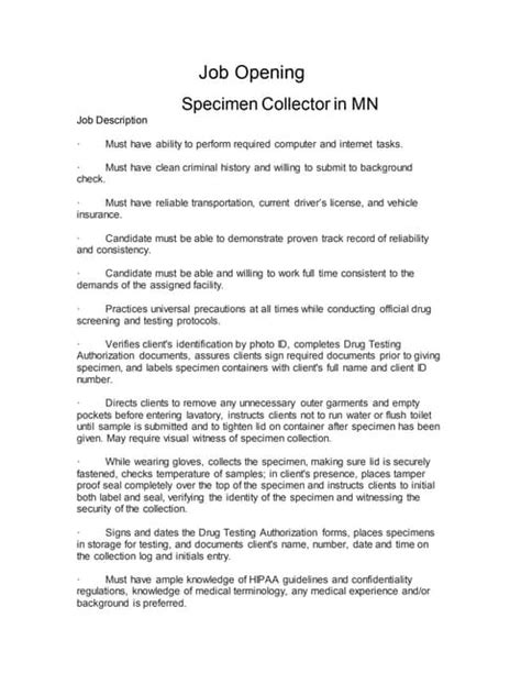 Specimen collector jobs near me - Browse 72 GEORGIA SPECIMEN COLLECTOR jobs from companies (hiring now) with openings. Find job opportunities near you and apply!